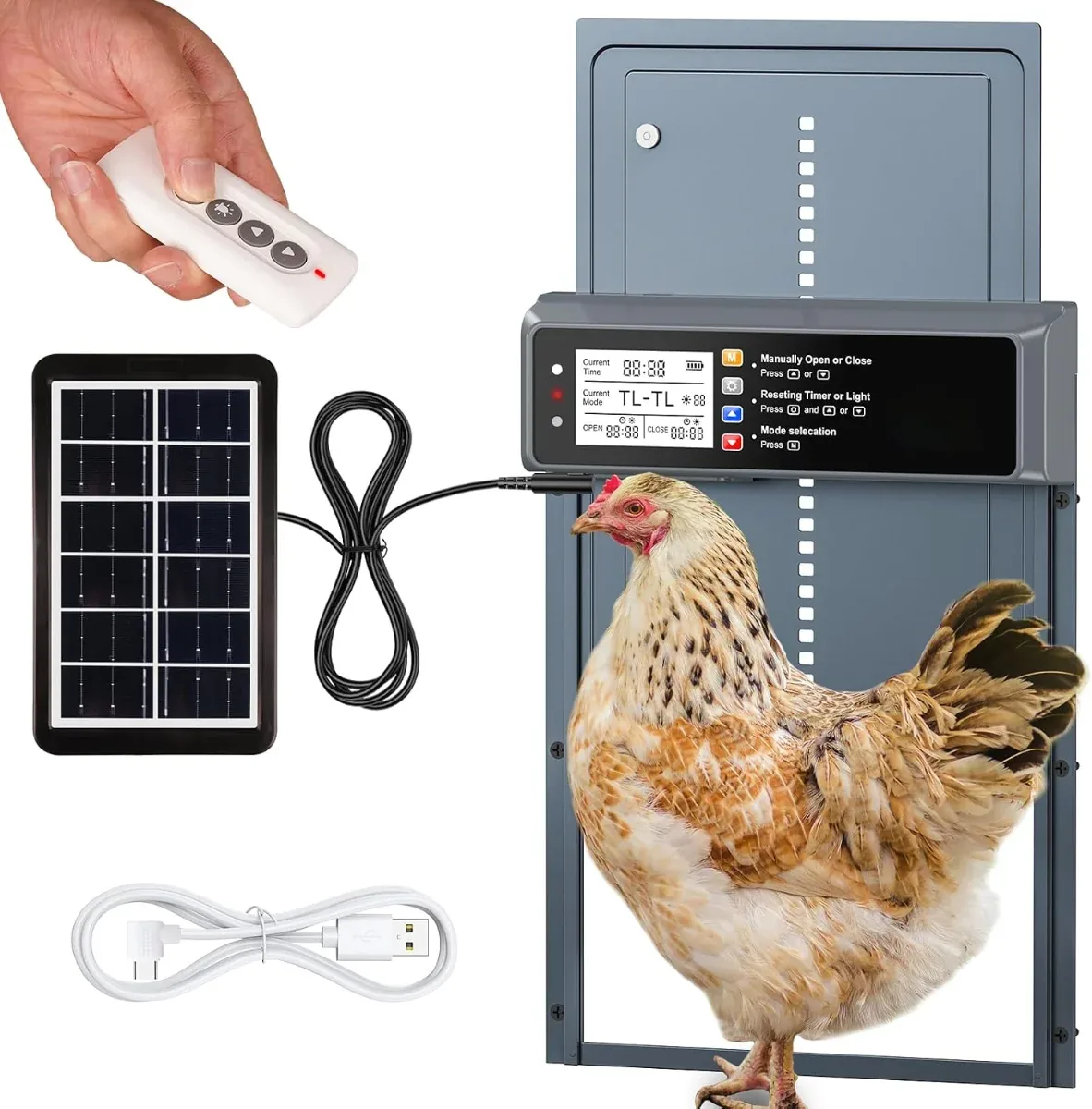 Automatic coop door — mounted on coop